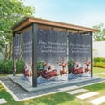 thumbnail image 1 of Outdoor Curtains for Patio Waterproof, Santa Claus Elk Outdoor Privacy Panels Grommet, Xmas Pine Trees Snowflakes Winter Gray Blackout Outside Curtains for Porch/Cabana 54"x95", 1 Panel, 1 of 8