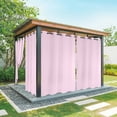 thumbnail image 1 of Outdoor Curtains for Patio Waterproof Solid Color Indoor/Outdoor Curtain Tiebacks Pink Privacy Curtain Sun Blocking Grommet Drapes for Pergolas Gazebo Porch Balcony 2 Panel 54x108 Inch, 1 of 9