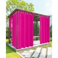 thumbnail image 1 of Outdoor Curtains for Patio Waterproof Solid Color Indoor/Outdoor Curtain Tiebacks Pure Pink Rosy Simple Privacy Curtain Sun Blocking Grommet Drapes for Pergolas Gazebo Porch Balcony 1 Panel 54x84, 1 of 18
