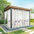 thumbnail image 1 of Outdoor Curtains for Patio Waterproof, Spring Floral Outdoor Privacy Panels Grommet, Watercolor Summer Botanical Flowers Blackout Outside Curtains for Porch/Cabana/Pergola/Gazebo 54"x84", 2 Panels, 1 of 8