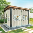 thumbnail image 1 of Outdoor Curtains for Patio Waterproof, Sunflower Outdoor Privacy Panels Grommet, Yellow Floral Stripe Farmhouse Modern Art Blackout Outside Curtains for Porch/Cabana/Pergola/Gazebo 54"x108", 1 Panel, 1 of 8