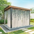 thumbnail image 1 of Outdoor Curtains for Patio Waterproof, Teal Green Eucalyptus Leaves Outdoor Privacy Panels Grommet, Spring Plants Country Beige Blackout Outside Curtains for Porch/Cabana 54"x84", 1 Panel, 1 of 8