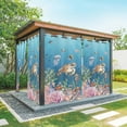 thumbnail image 1 of Outdoor Curtains for Patio Waterproof, Turtle Coastal Windproof Pravicy Outside Porch Blackout Curtain, Nautical Ocean Summer Beach Coral Octopus Sun Blocking Grommets Curtains for Cabana 54"x108", 1 of 9