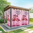 thumbnail image 1 of Outdoor Curtains for Patio Waterproof, Valentine's Day Outdoor Privacy Panels Grommet, Flamingos Roses Love Romance Ombre Pink Blackout Outside Curtains for Porch/Cabana 54"x95", 1 Panel, 1 of 8