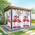 thumbnail image 1 of Outdoor Curtains for Patio Waterproof, Valentine's Day Outdoor Privacy Panels Grommet, Red Flamingos Roses Love Romance White Blackout Outside Curtains for Porch/Cabana 54"x95", 1 Panel, 1 of 8