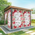 thumbnail image 1 of Outdoor Curtains for Patio Waterproof, Valentines Love Heart Outdoor Privacy Panels Grommet, Eucalyptus Red Love Heart Retro Blackout Outside Curtains for Porch/Cabana 54"x95", 2 Panels, 1 of 8