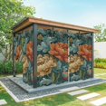 thumbnail image 1 of Outdoor Curtains for Patio Waterproof, Vintage Floral Outdoor Privacy Panels Grommet, Boho Red White Floral Leaves Country Vintage Blackout Outside Curtains for Porch/Cabana 54"x95", 2 Panels, 1 of 8