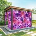 thumbnail image 1 of Outdoor Curtains for Patio Waterproof, Watercolor Flowers Outdoor Privacy Panels Grommet, Spring Floral Country Pink Purple Blackout Outside Curtains for Porch/Cabana/Pergola/Gazebo 54"x108", 1 Panel, 1 of 8