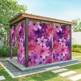 thumbnail image 1 of Outdoor Curtains for Patio Waterproof, Watercolor Flowers Outdoor Privacy Panels Grommet, Spring Floral Vintage Pink Purple Blackout Outside Curtains for Porch/Cabana/Pergola/Gazebo 54"x95", 1 Panel, 1 of 8