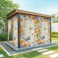 thumbnail image 1 of Outdoor Curtains for Patio Waterproof, Watercolor Flowers Outdoor Privacy Panels Grommet, Spring Sunflowers Daisy Butterflies Beige Blackout Outside Curtains for Porch/Cabana 54"x108", 1 Panel, 1 of 8