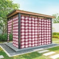thumbnail image 1 of Outdoor Curtains for Patio Waterproof Wine Red Buffalo Check Plaid Indoor/Outdoor Curtain Tiebacks Farmhouse Style Privacy Sun Block Grommet Drapes for Pergolas Gazebo Porch 2 Panel 54x95 Inch, 1 of 9
