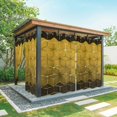 thumbnail image 1 of Outdoor Curtains for Patio Waterproof, Yellow Geometric Outdoor Privacy Panels Grommet, Modern Abstract Art Ombre Blackout Outside Curtains for Porch/Cabana/Pergola/Gazebo 54"x84", 2 Panels, 1 of 8