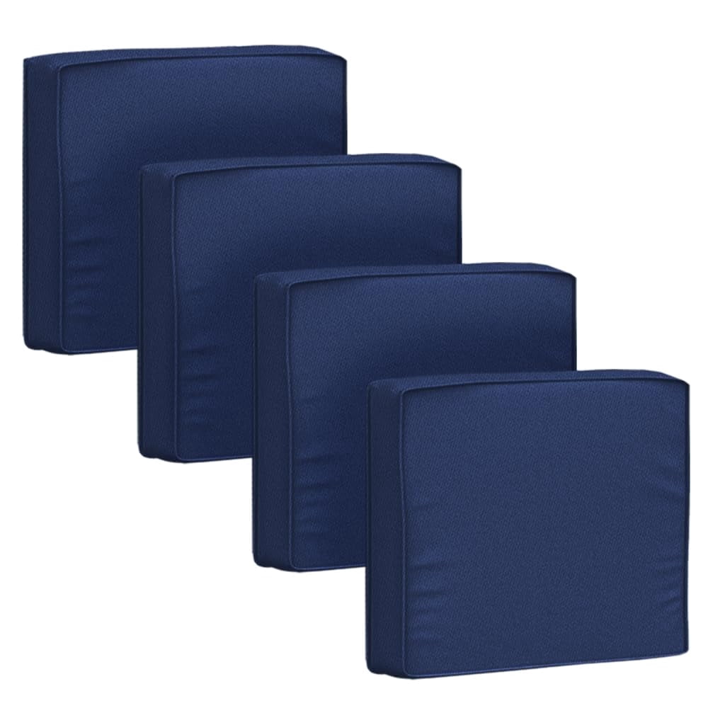 Outdoor Cushion Covers 4 Pack Waterproof&Fade Resistant Zipper Patio Furniture Cushion Covers for Couch, Sofa, Chair, Replacement Covers Only