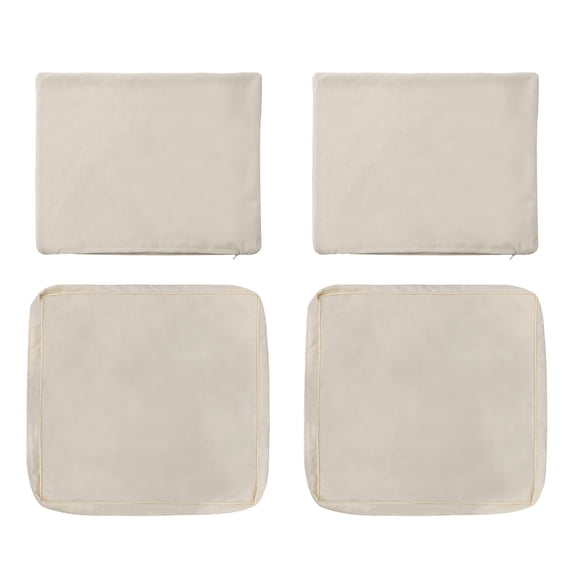 MOLIBYME 4Pcs Outdoor Cushion Covers, Patio Cushion Slipcovers Replacement with Zipper for Outdoor Furniture, Covers Only