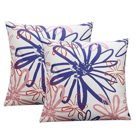 Outdoor Cushion Covers Waterproof 18X18 Set of 2 Floral Throw Pillow Covers Waterproof Outdoor Patio Cushion Covers for Patio Furniture
