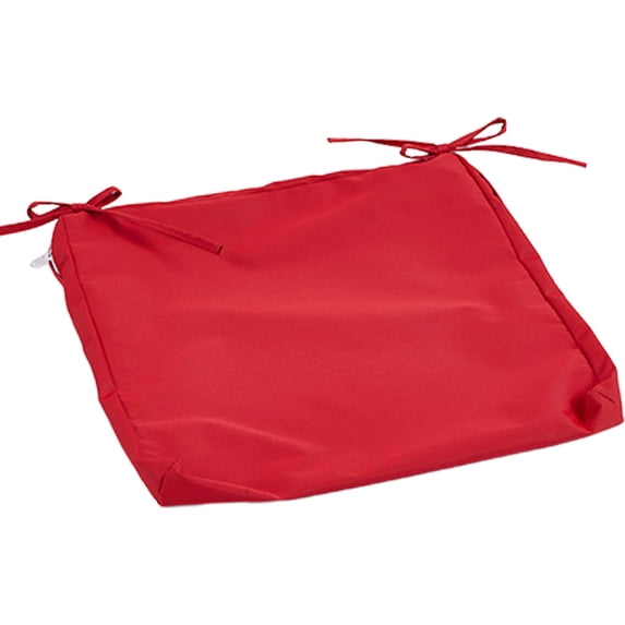Outdoor Cushion Covers - Waterproof oxford with Zipper and Ties Washable Fade Resistant Replacement Slipcovers Unisex for Indoor Garden Patio Furniture Rattan Chair Lounge Seat,Red,17.7x17.7"