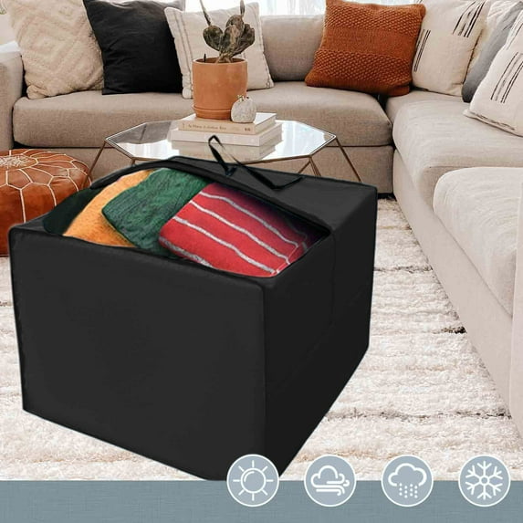 Outdoor Cushion Storage Bag Waterproof Oxford Cover with Zipper and Handles, Large Patio Furniture Pillow Storage for Christmas Tree, Camping, Moving, Halloween, Picnic, and Indoor Clothes Organizer