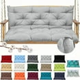 thumbnail image 1 of Outdoor Cushions for Patio Furniture, 4" Thick Waterproof Porch Swing Cushions Replacement with Backrest, 2-3 Seater Bench Cushion（Light gray,40*40in）, 1 of 7