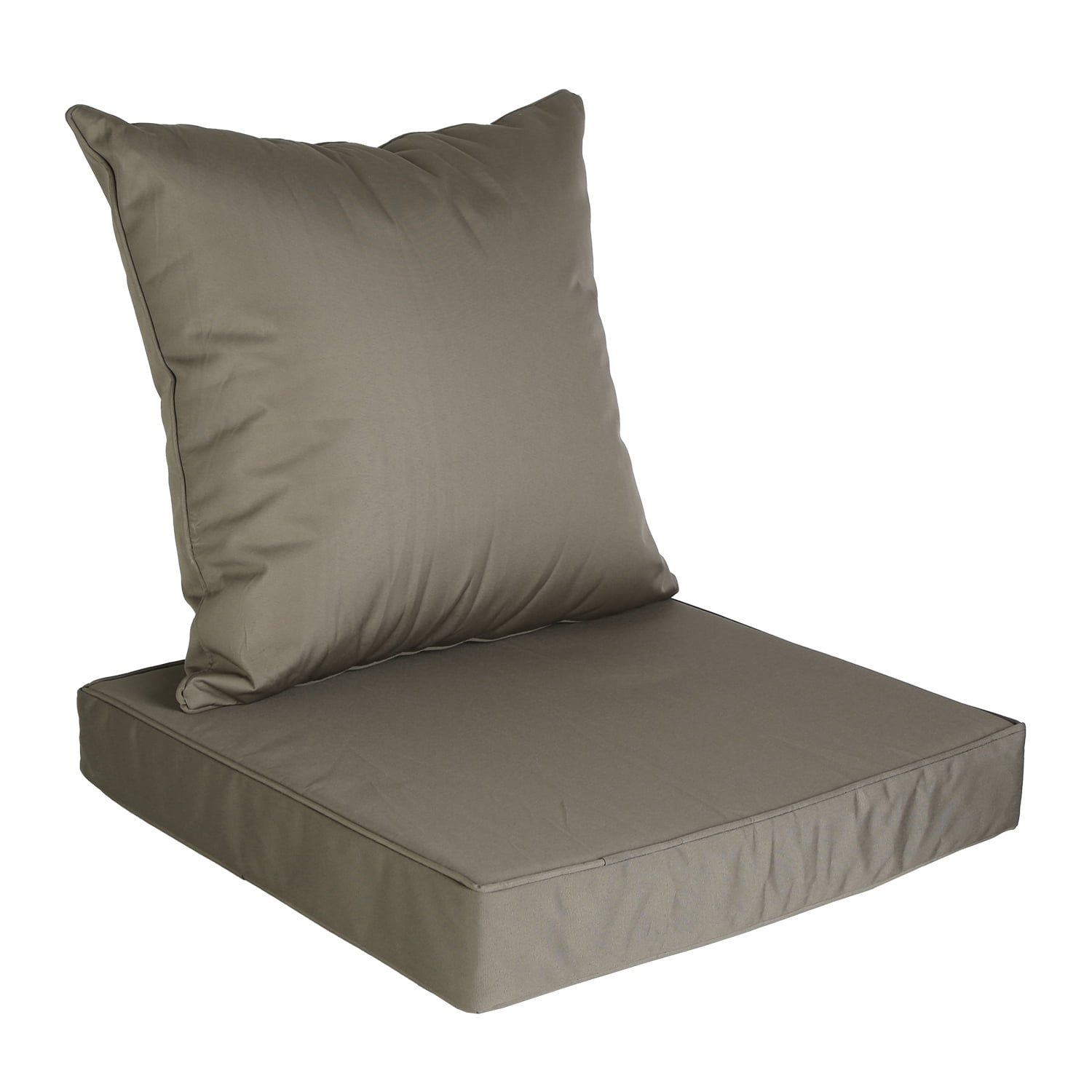 Imountek Outdoor Waterproof Deep Seat Cushion Set with Back Pillow Fade Resistant Chair Pad with Removable Cover for Patio Furniture Sofa Couch