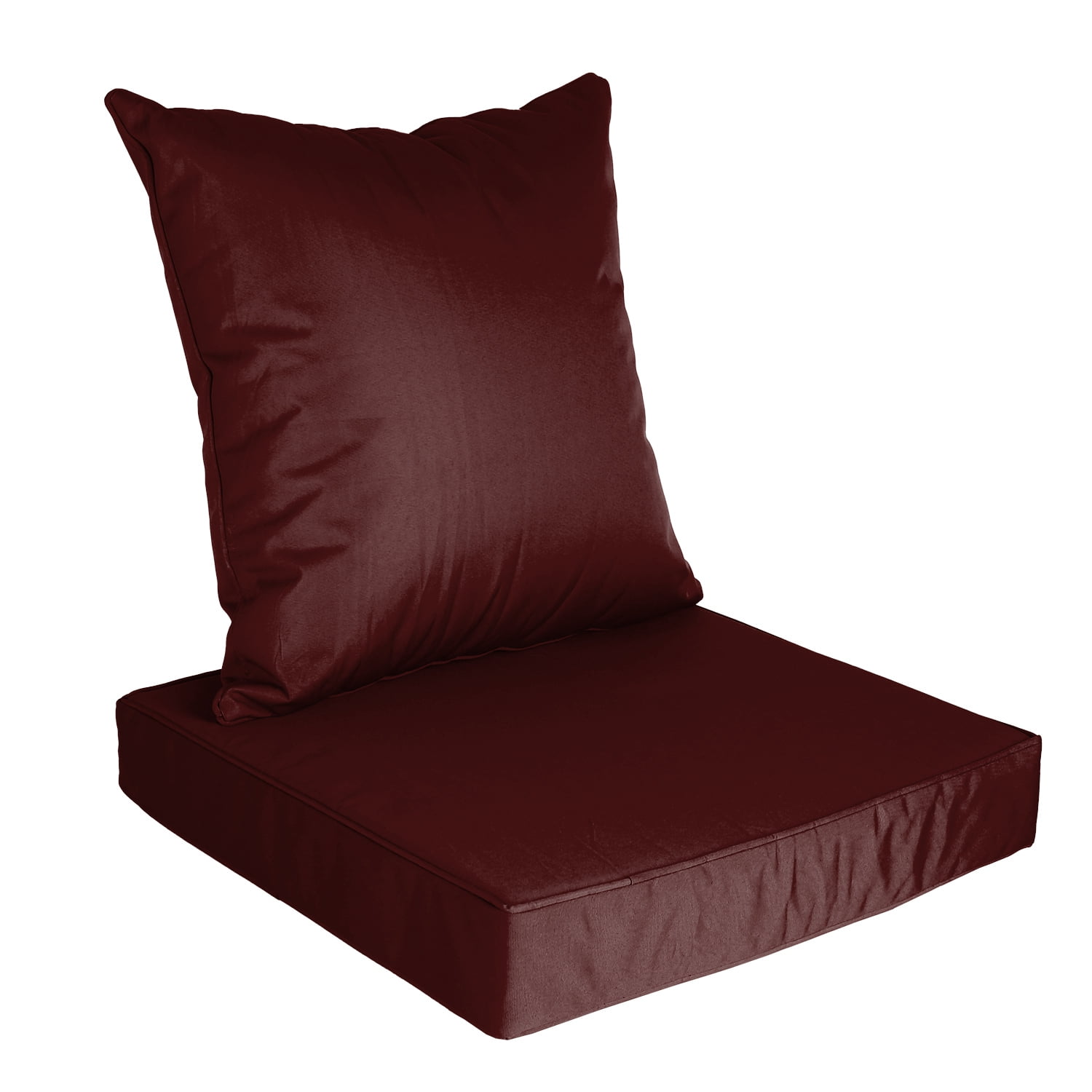 Imountek Outdoor Waterproof Deep Seat Cushion Set with Back Pillow Fade Resistant Chair Pad with Removable Cover for Patio Furniture Sofa Couch