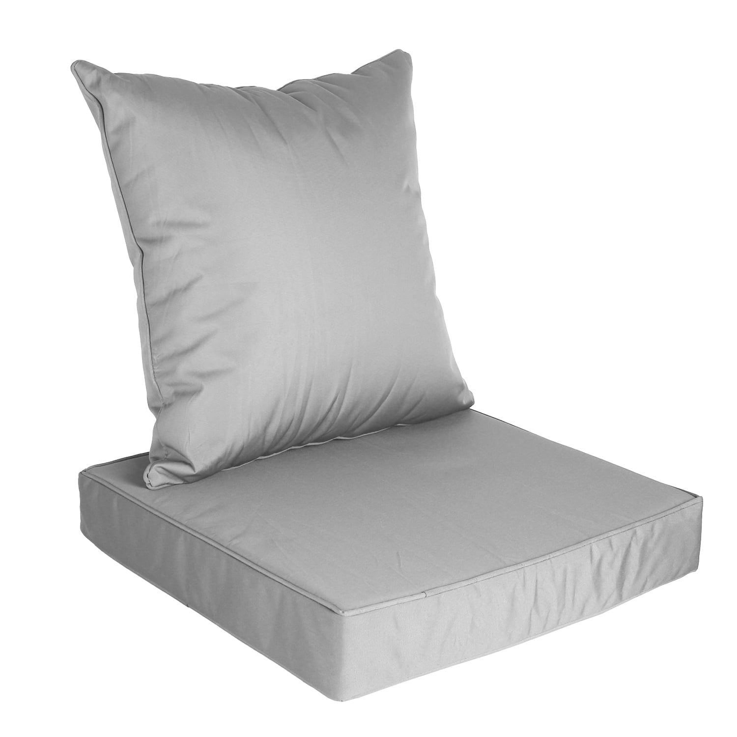 Imountek Outdoor Waterproof Deep Seat Cushion Set with Back Pillow Fade Resistant Chair Pad with Removable Cover for Patio Furniture Sofa Couch