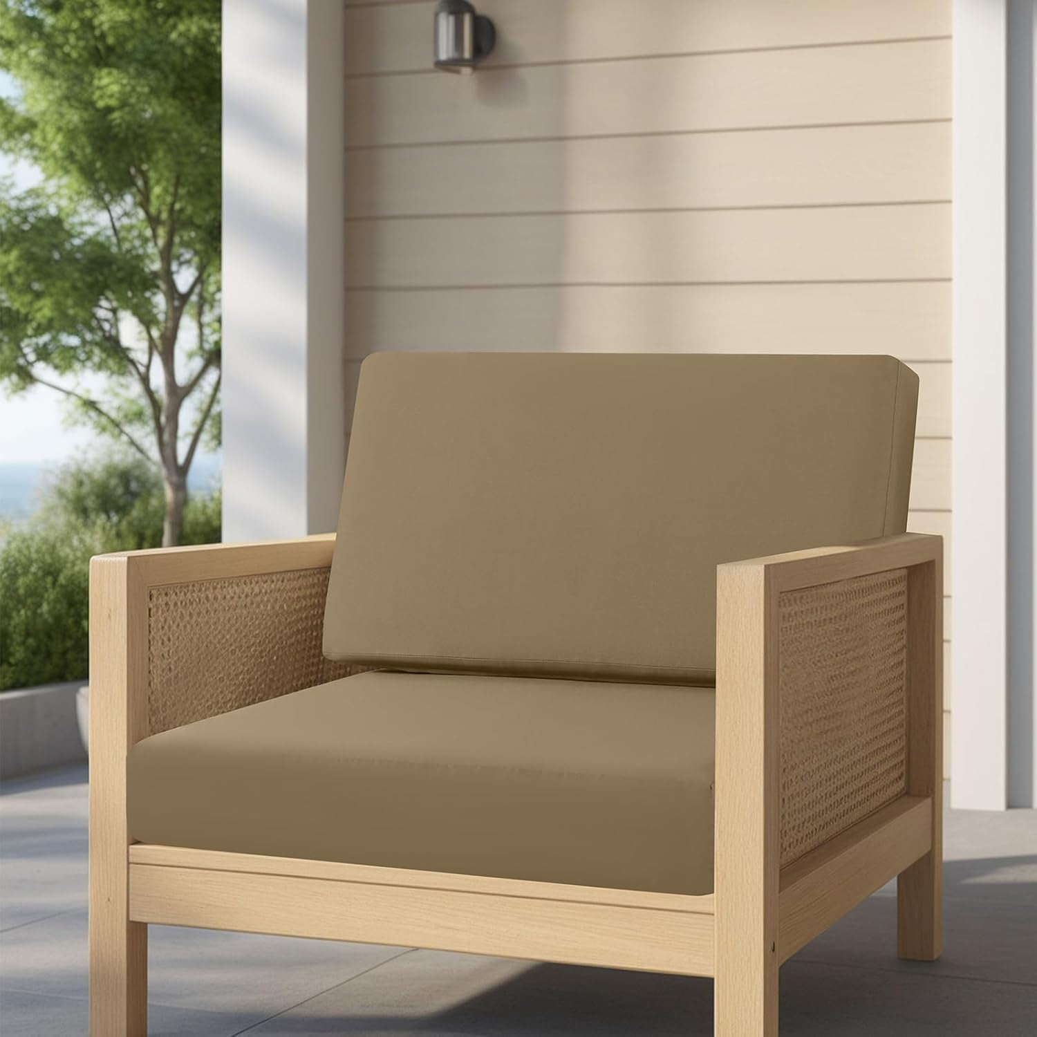Outdoor Cushions for  Furniture Waterproof Deep Seat Replacement Chair Cushions Garden Lawn Backyard Deck Set