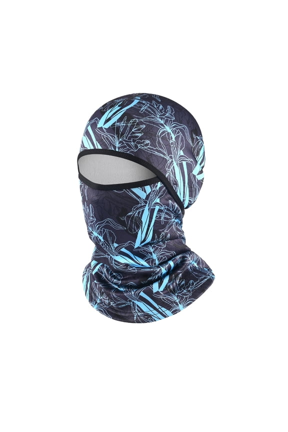 Outdoor Cycling Full Face Headgear Windproof Coldproof Moisture-Wicking Breathable Winter Warmth Cycling Face Guard for Men Women-One Size,Blue
