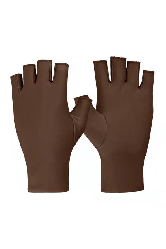Outdoor Cycling Gloves Summer Breathable Sunscreen Gloves UV Protection Driving Gloves Non-slip Unisex Half Fingers Gloves Sun Fingerless Gloves Half Finger Gloves for Driving, Hiking, Running,