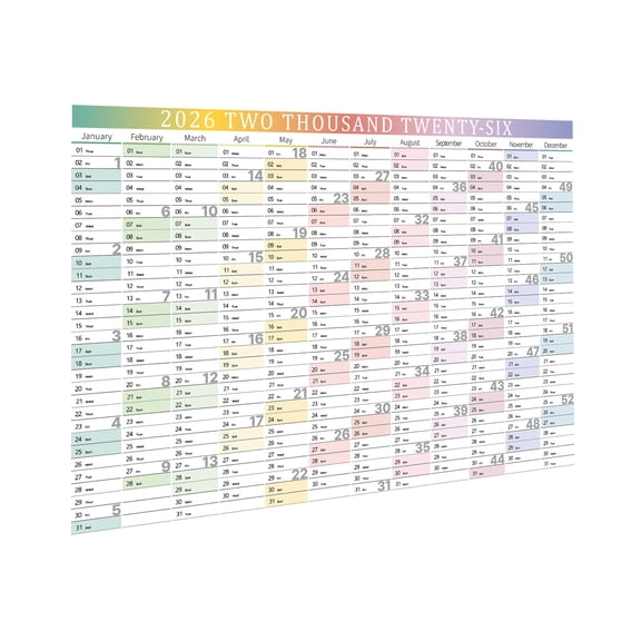 Outdoor Cycling High-Intensity Lighting Goggles Year Round English Version Desk Calendar Tabletop And Wall Calendar, Creative And Minimalist Planner E