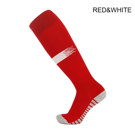Outdoor Damping Long Childrens Soccer Sock Football Socks Anti Slip sports socks RED&WHITE