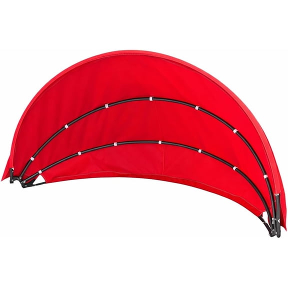 Outdoor Daybed Canopy Replacement Cover – 66'' Round Daybed Top for Patio Furniture Rattan Sunbed, Zipper Design for Easy Installation, Fade Resistant (Only Canopy Cover Wine Red)