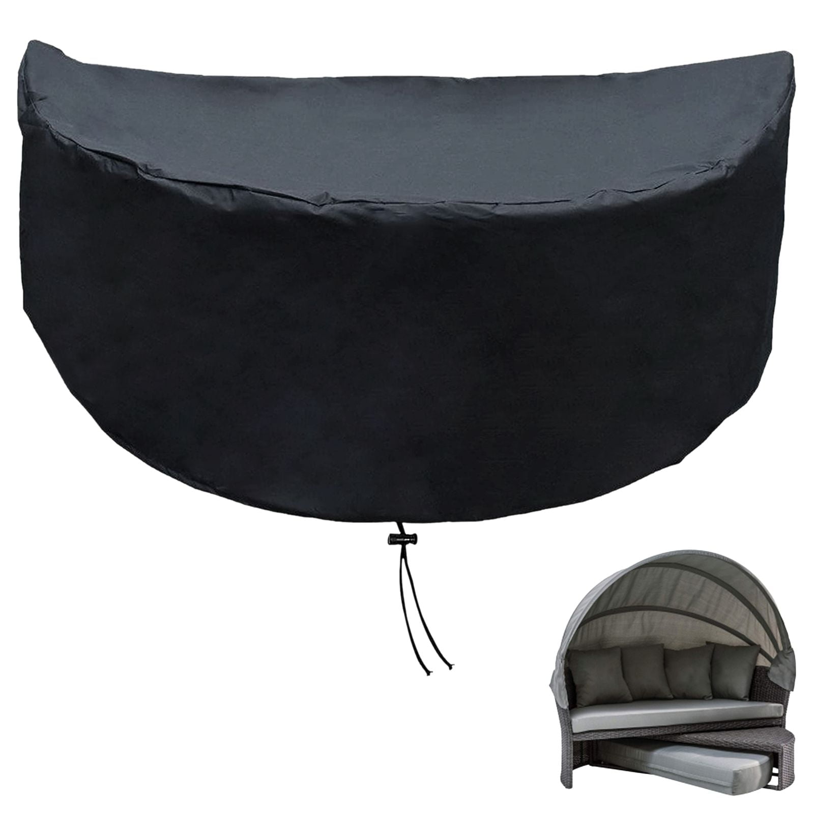 Outdoor Daybed Cover, Waterproof 420D Oxford Cloth Patio Daybed Sofa Cover with Drawsting and