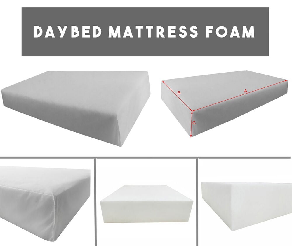 Outdoor Daybed Mattress Foam, Bolster Lumbar Pillow Insert, Deep Seat