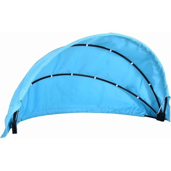 Outdoor Daybed Replacement Canopy, Outdoor Patio Wicker Canopy, Top Cover Compatible with Patio Round Daybed,| Customization | (Blue)