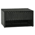 thumbnail image 1 of Outdoor Deck Box & Shoe Storage, PE Rattan Wicker Storage Container for Patio, Pool Toys, Garden Tools - Black, 1 of 9