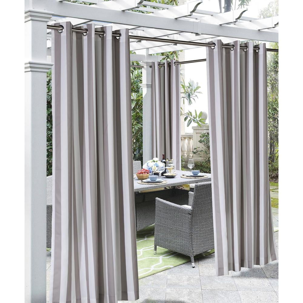 新品 正規品!!  Exclusive Home Tone Two Indoor/Outdoor Biscayne Curtains シルバー台