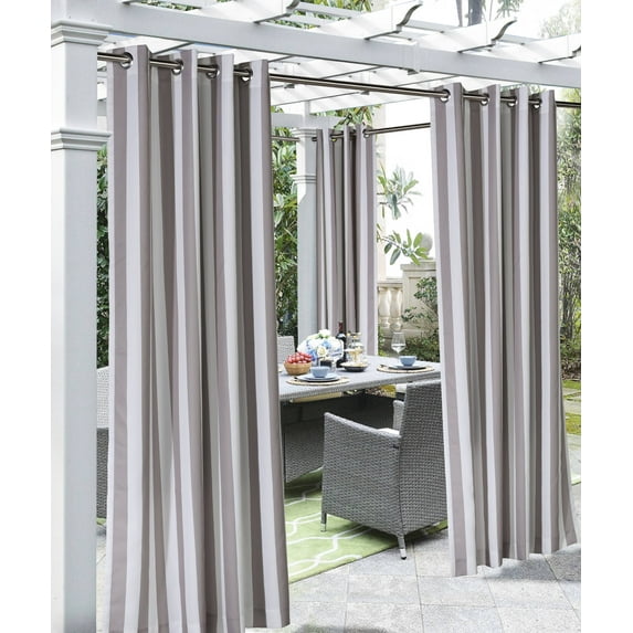 Outdoor Decor Costal Stripe Grommet Panel