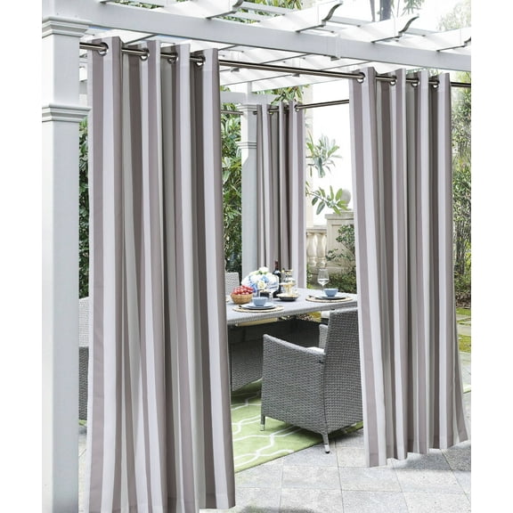 Outdoor Decor Costal Stripe Grommet Panel