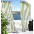 thumbnail image 1 of Commonwealth Escape Stripe 96" Grommet Curtain Panel in Green, 1 of 2