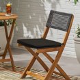 thumbnail image 1 of Outdoor Decor Floral Bistro 2 Pack Chair Cushion Pad, Black, 17" x 17", 1 of 3