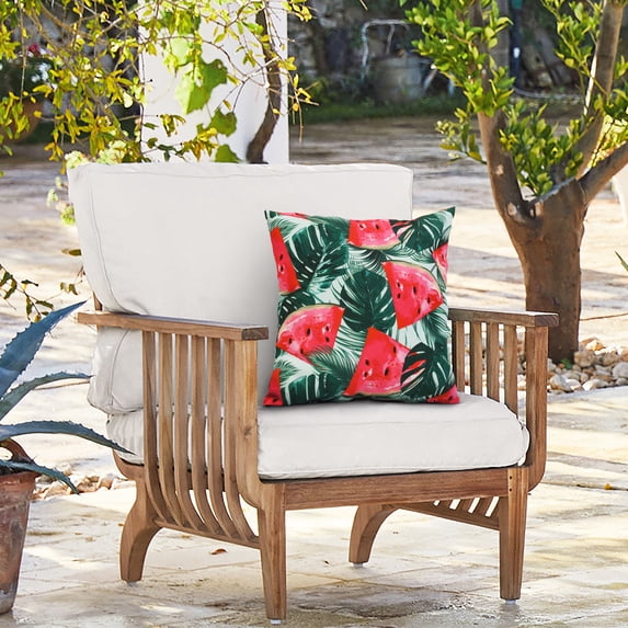 Outdoor Decor Summer Fun Watermelons Decorative Pillow 16 x 16 in Multi