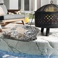 thumbnail image 1 of Outdoor Decor Tribal Cabbage Flowers Large Pillow, Taupe, 24" x 24", 1 of 4