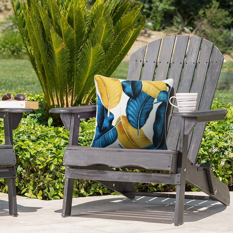 Outdoor Decor Turquoise Cove Banana Leaf Throw Cushion Multi 18 x 18 Walmart