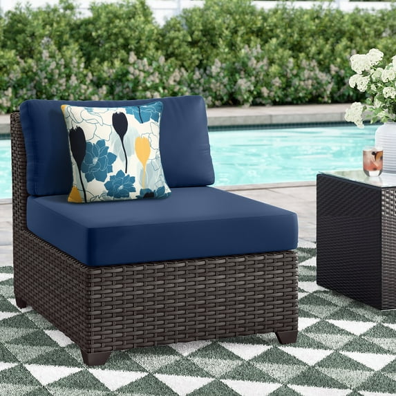 Outdoor Decor Turquoise Cove Flower Throw Cushion, 18" x 18"