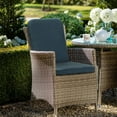 thumbnail image 1 of Outdoor Decor Urban Chic Solid Textured Print High Back Cushion 20 x 45 in Navy, 1 of 5