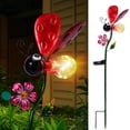 thumbnail image 1 of Outdoor Decoration, Solar Garden Stake Light, Solar LED Lights,Seven Stars Ladybird,Pink Petals,for Garden,Patio,Lawn, 1 of 7