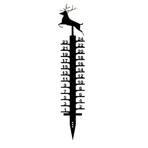 Outdoor Decorations, Tyeign Outdoor Garden Snow Gauge Metal Handmade Decoration Snow Measure Home Decor , Snowmobile Christmas Gift Outdoor Decorations on Clearance Outdoor Decoration Garden Black3
