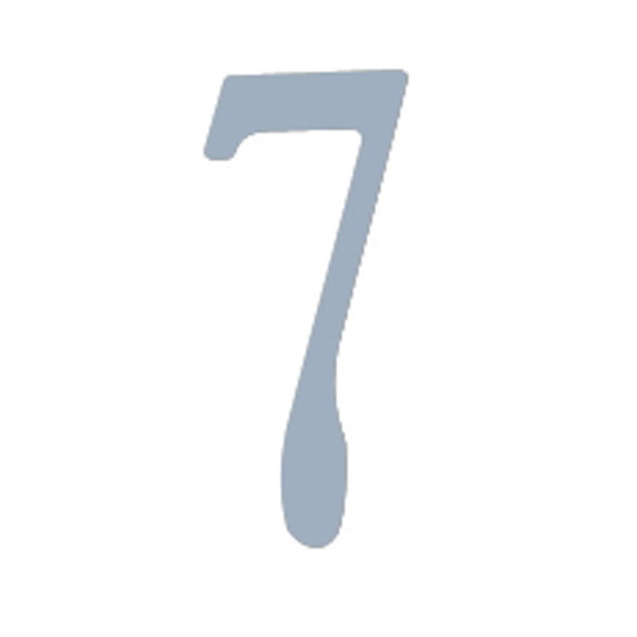 Outdoor Decorative 2 inch Stainless Steel Self Adhesive Address Number - Number: 7