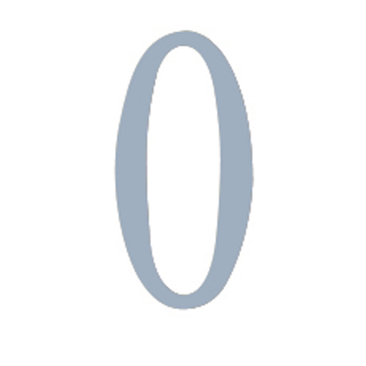 Outdoor Decorative 3 inch Stainless Steel Self Adhesive Address Number - Number: 0