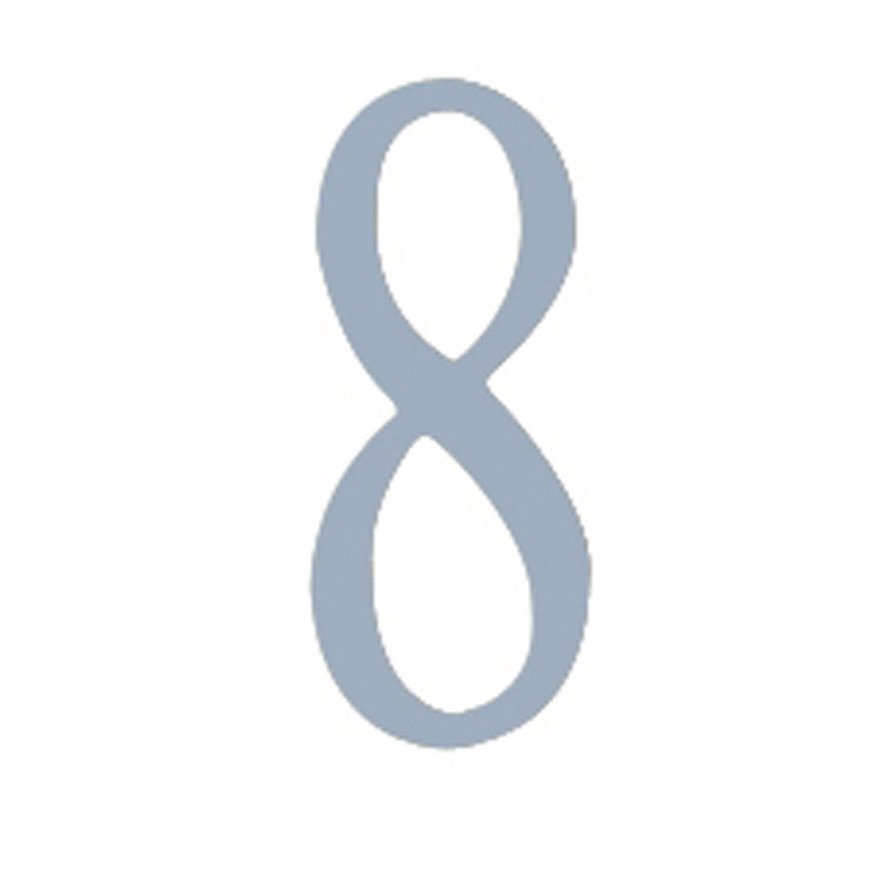 Outdoor Decorative 3 inch Stainless Steel Self Adhesive Address Number - Number: 8